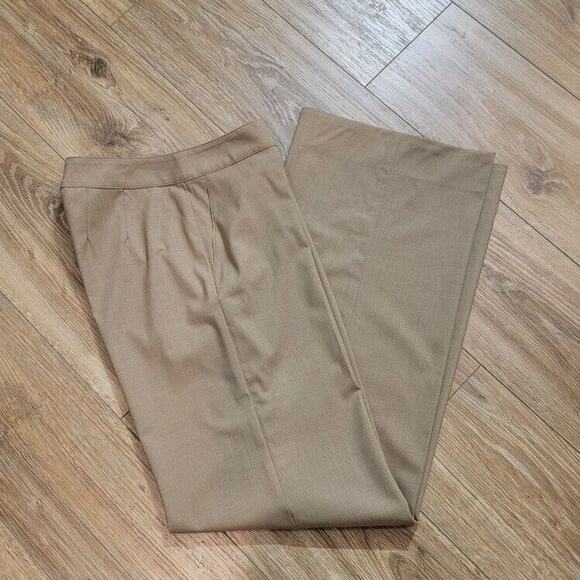 St John Career Pants Flat Front Women's Sz 6 Classic Lightweight Workwear Tan - Picture 3 of 14